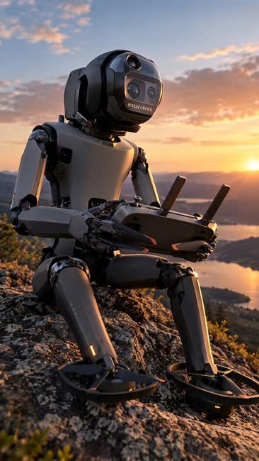 Drone humanoide generado con IA